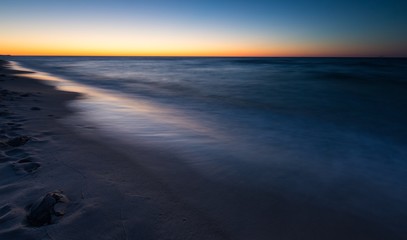 Fototapeta premium Beautiful Baltic sea beach at sunset