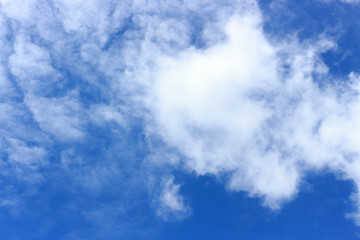 blue sky with clouds blurred background