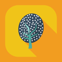 Flat modern design with shadow icon coffee tree