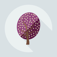 Flat modern design with shadow icon coffee tree