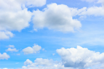Naklejka na ściany i meble blue sky with clouds blurred soft focus on fresh air background