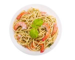 Pasta, Food, Shrimp.