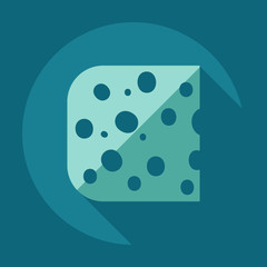 Flat modern design with shadow icons cheese