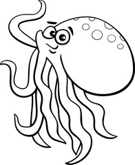 octopus cartoon coloring book