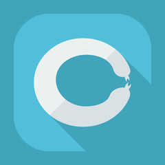 Fototapeta premium Flat modern design with shadow icons sausages