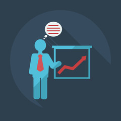 Flat modern design with shadow icons business icon