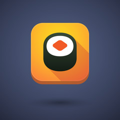App button with a piece of sushi