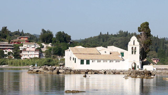 Vlacherna monastery Pontikonisi Corfu Greece