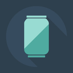 Flat modern design with shadow icons beverage