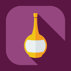 Flat modern design with shadow icons beverage