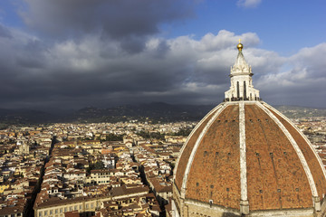 Fototapeta na wymiar View on Florence in Italy
