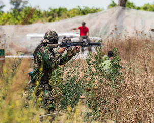 soldiers on maneuvers