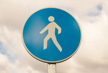 Señal de Trafico Paso Obligatorio para Peatones