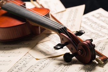Fototapeta na wymiar Violin, instrument, music.