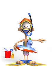 Finalmente l&rsquo;estate, la famiglia parte per le vacanze al mare.