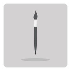 Vector of flat icon, paintbrush on isolated background