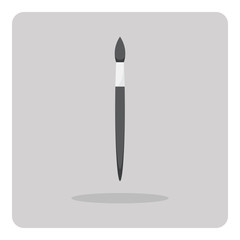 Vector of flat icon, paintbrush on isolated background