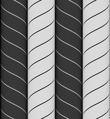 Ribbons black and gray chevron pattern