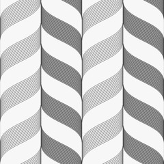 Ribbons dark and light forming vertical chevron pattern