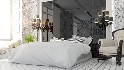 beautiful modern bedroom interior