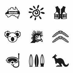 Vector Australia icon set
