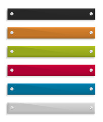 the set of blank web banners