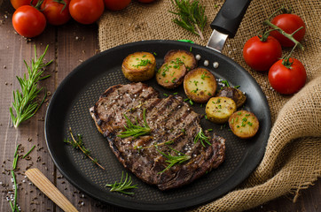 Beef rib eye steak