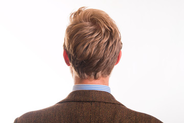 Back of the head and the hair of a young man