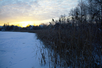 clouds in the sky winter landscape