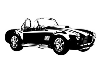 silhouette сlassic sport car ac cobra roadster