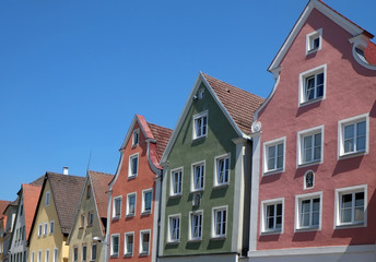 Fototapeta na wymiar Hausfassaden in Ellwangen