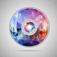 Abstract Creative concept vector icon of CD disk for Web and