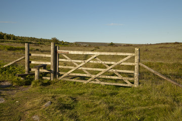 Fototapeta na wymiar Wooden gate and stile in the English Countryside