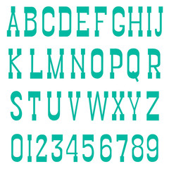 Serif font green