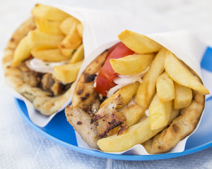 pita gyros, doner, food greek turkish