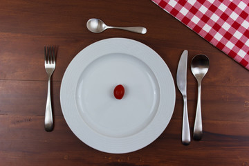 tomato on a plate