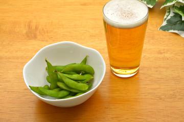 えだまめ　/　美味しいビールのおつまみ