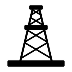Oil rig black icon