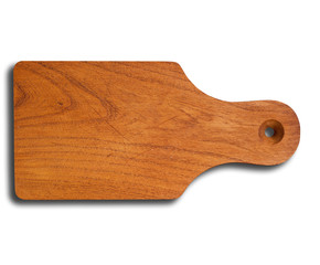 Wooden cutting board isolated.