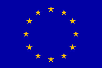 EU flag in closeup
