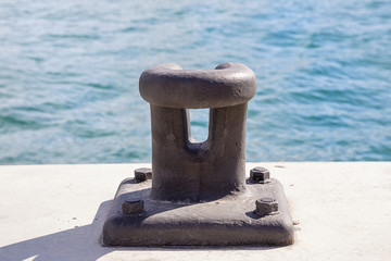Mooring bollard at Port of Ibiza