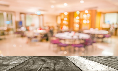 Chinese restaurant blur background with bokeh image