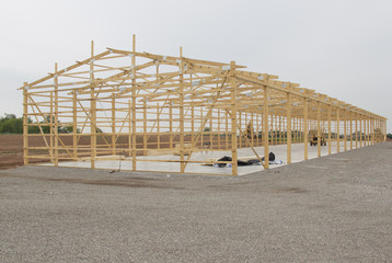 Frame under construction for Storage Unit building
