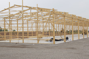 Frame being built for Storage Unit building lumber