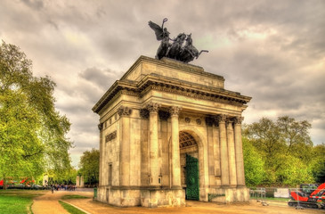 Fototapeta na wymiar Wellington or Constitution Arch in London, England