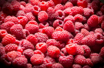 food background with raspberry