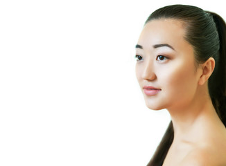 Obraz premium Portrait of beautiful young asian woman. Natural make-up.
