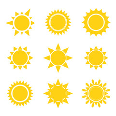 Set of sun icons