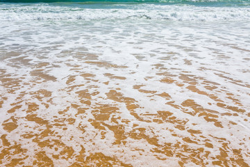 Tropical beach wave retro style