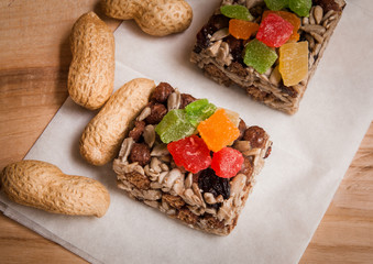 Energy bars - snack for healthy still life